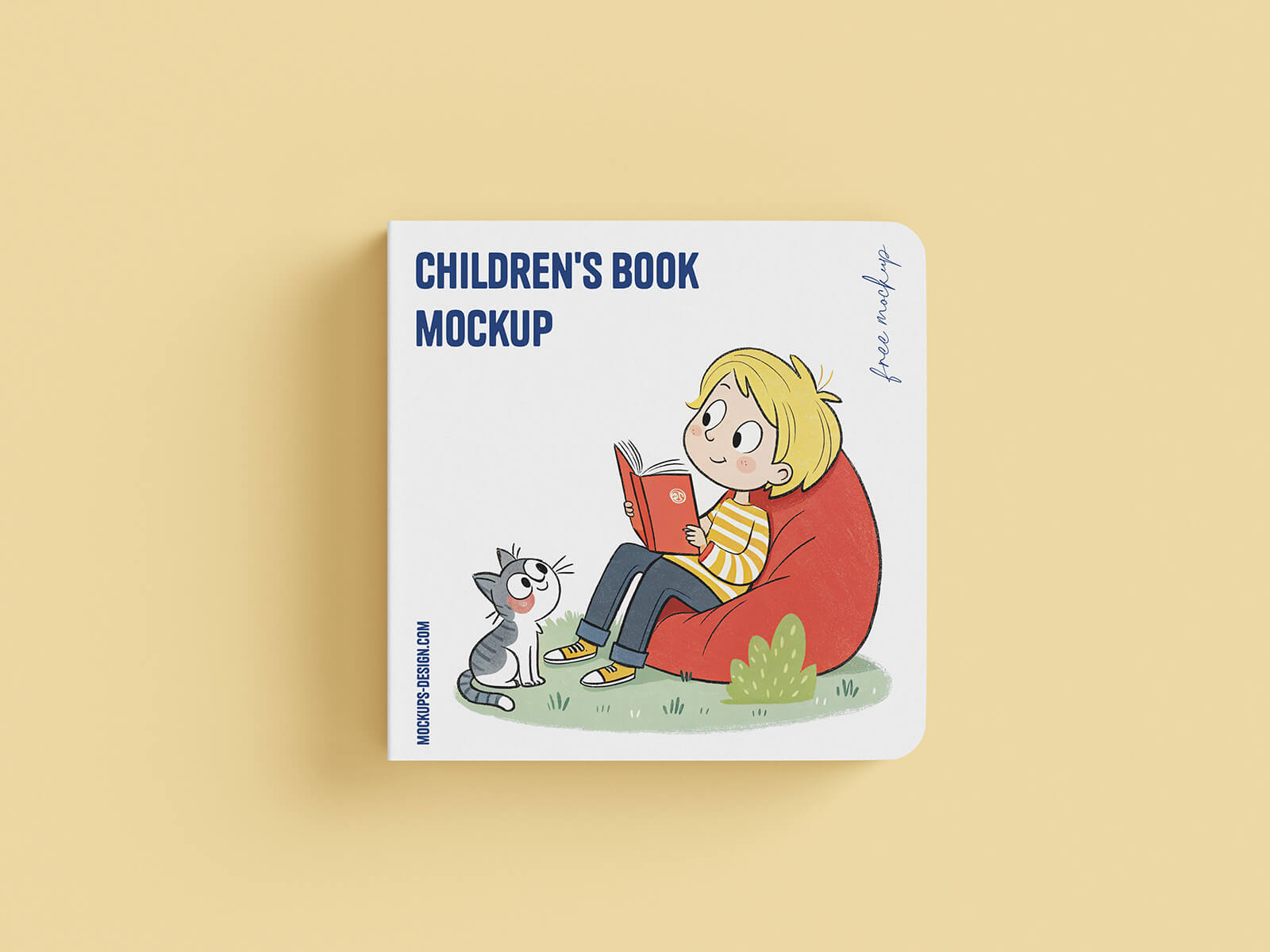 Free Softcover Square Childrens Book Mockup PSD Files