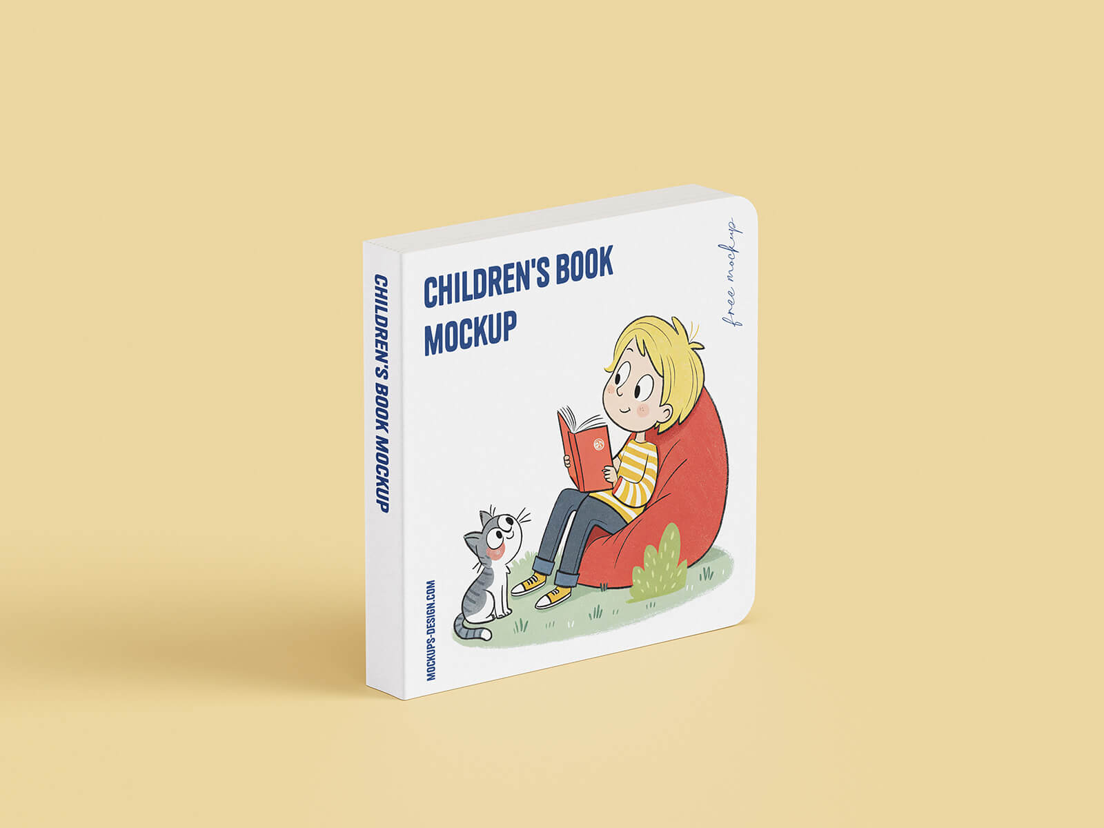 Free Softcover Square Childrens Book Mockup PSD Files