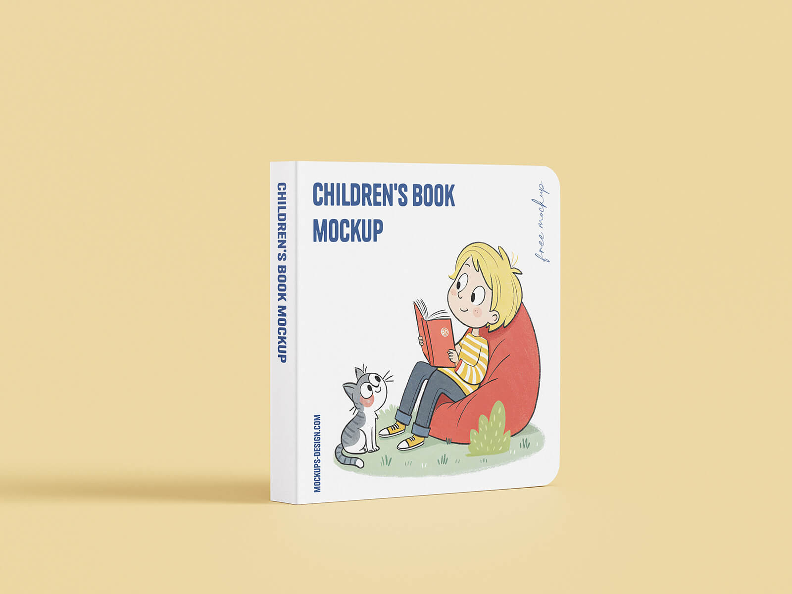 Free Softcover Square Childrens Book Mockup PSD Files