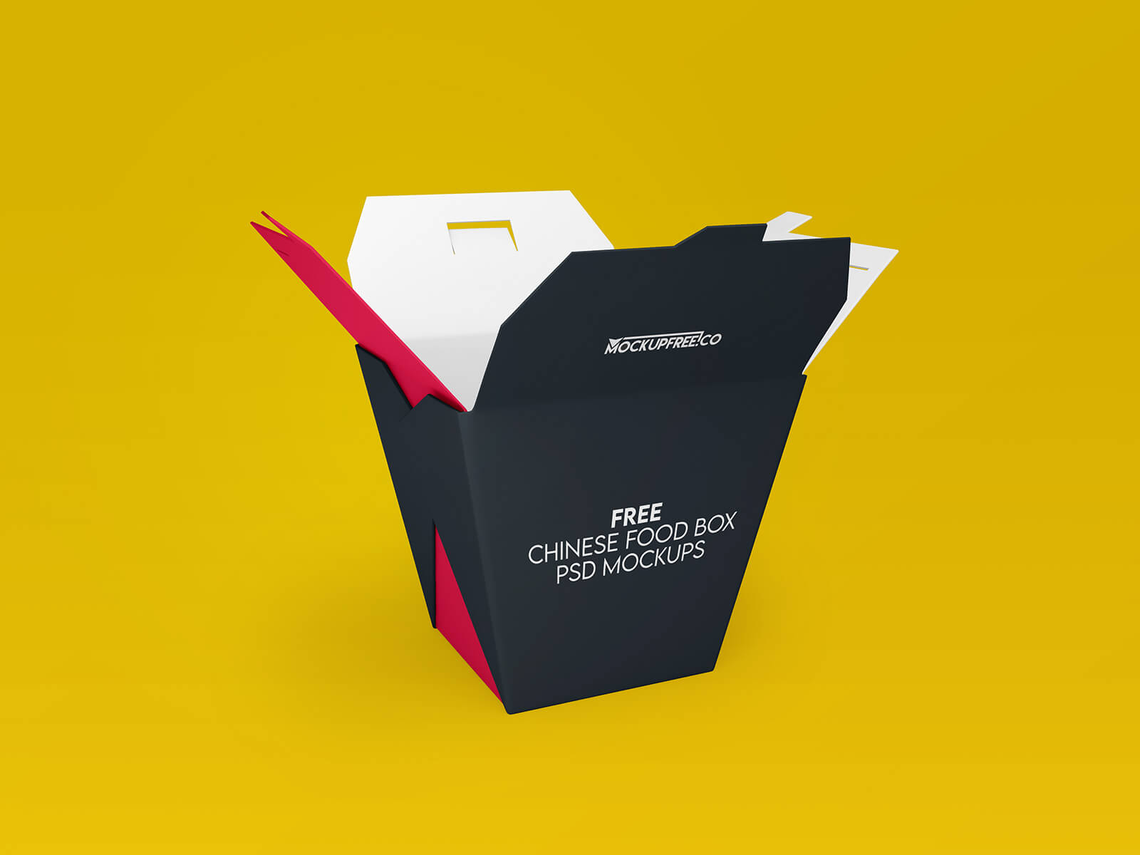 Free Chinese Food Noodle Box Mockup PSD
