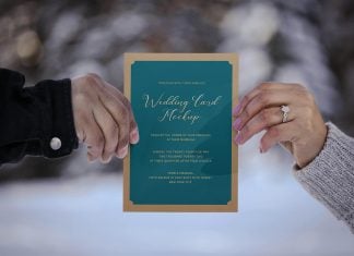 Free-Couple-Holding-Wedding-Invitation-Card-Mockup-PSD