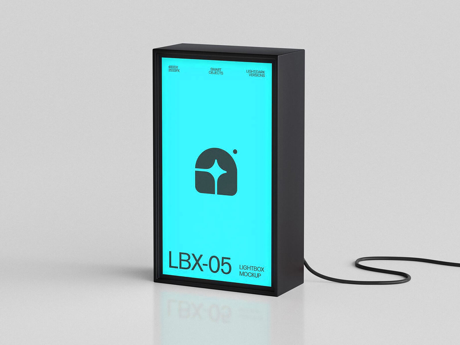Free Vertical Lightbox Portable Signage Mockup PSD