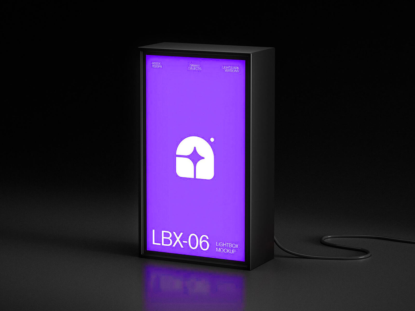 Free Vertical Lightbox Portable Signage Mockup PSD