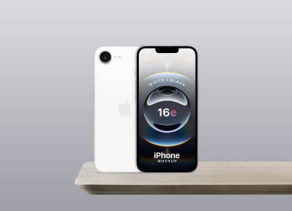 Free-White-iPhone-16e-Mockup-PSD