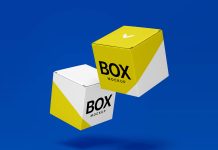 Free Simple Product Square Box Mockup PSD Set