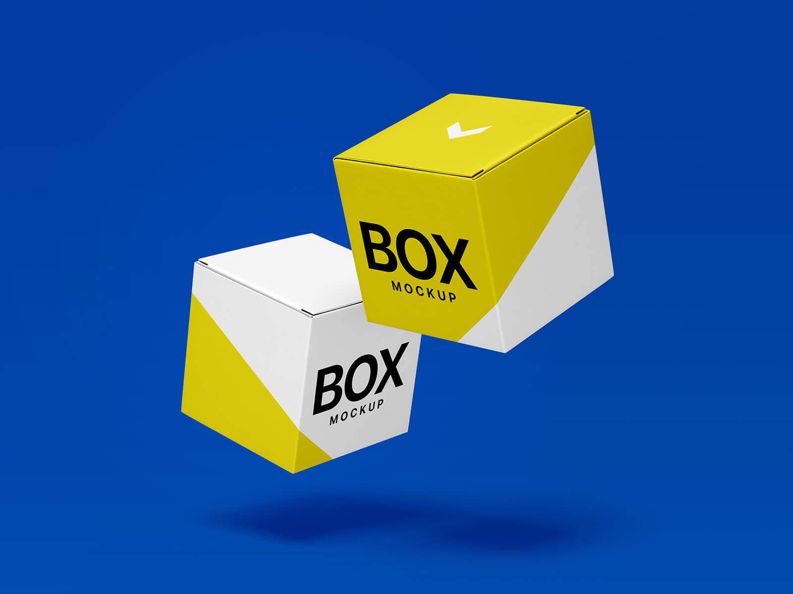 Free Simple Product Square Box Mockup PSD Set