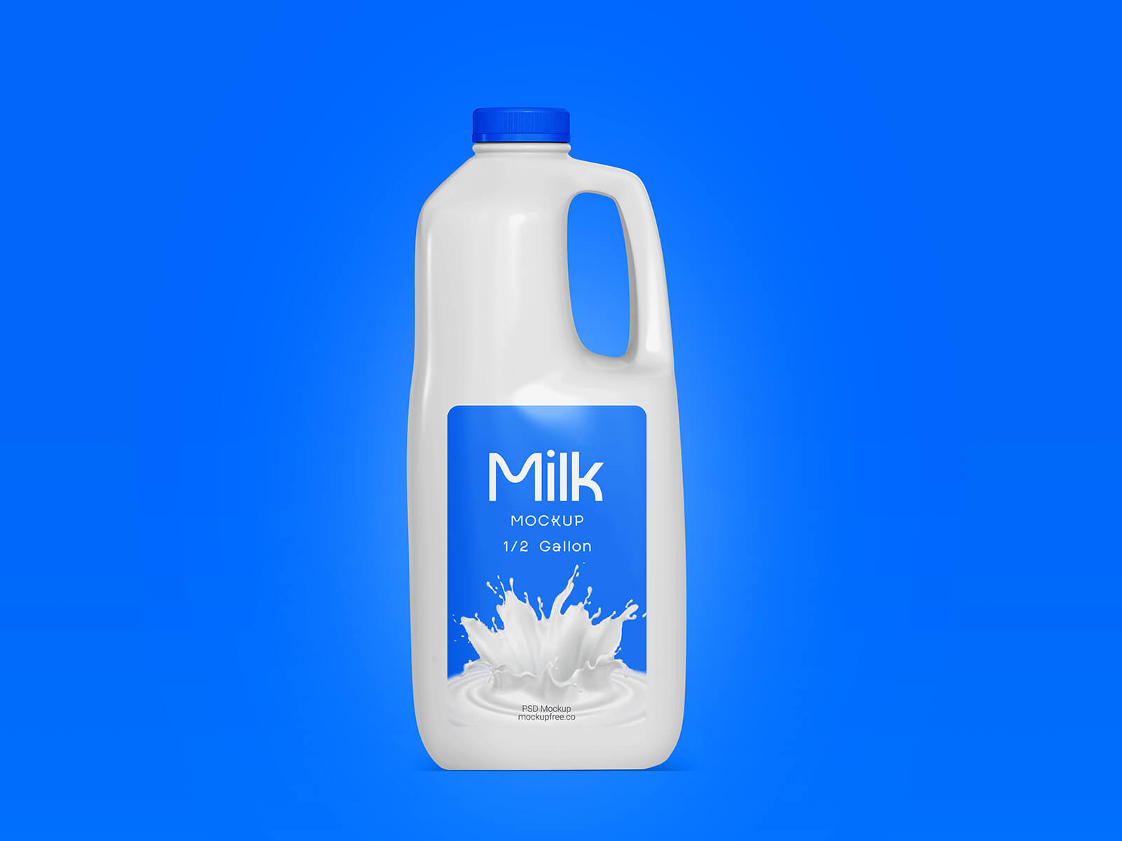 Free 2 Liter Half Gallon Milk Plastic Jug Mockup PSD 