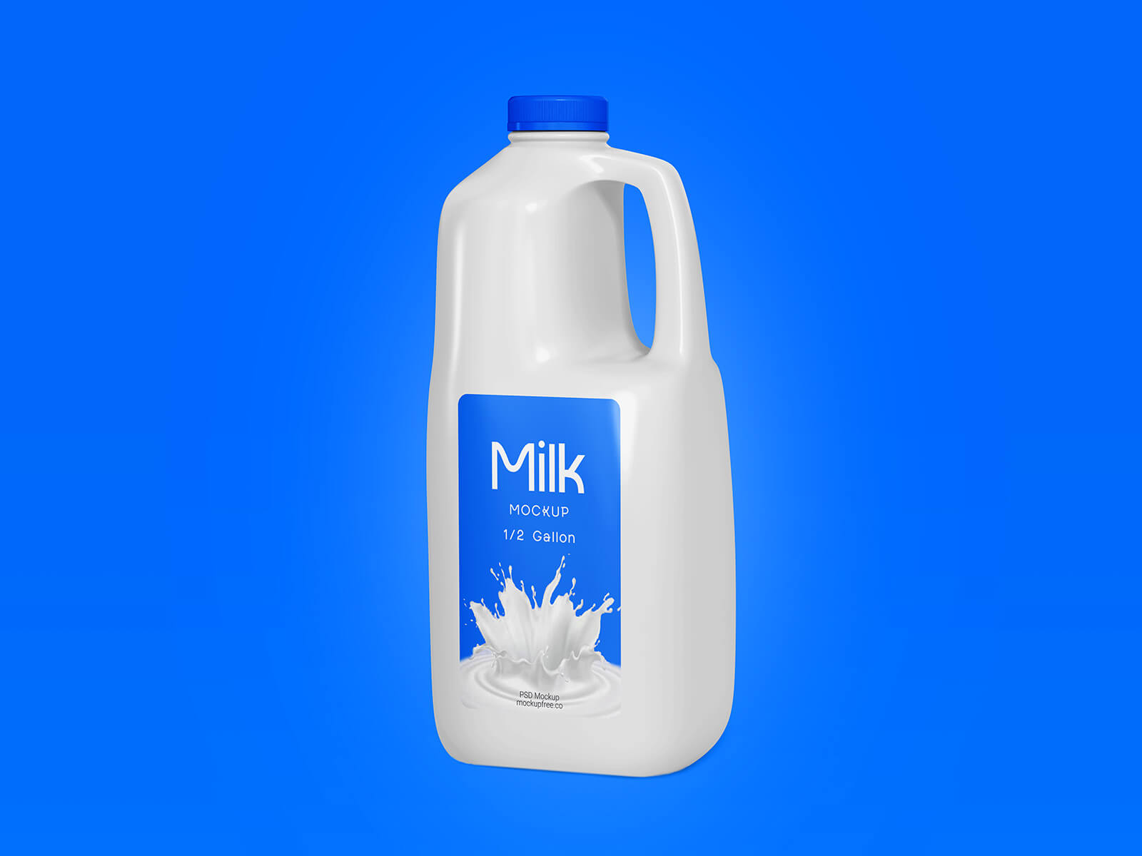 Free 2 Liter Half Gallon Milk Plastic Jug Mockup PSD 