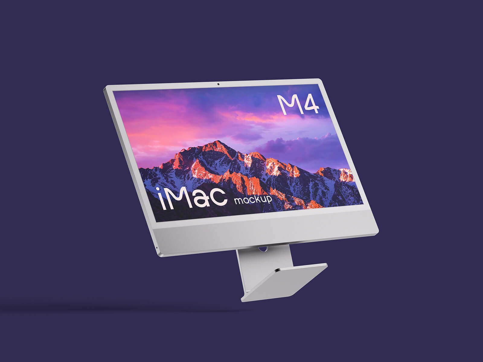 Free M4 Apple iMac Mockup PSD