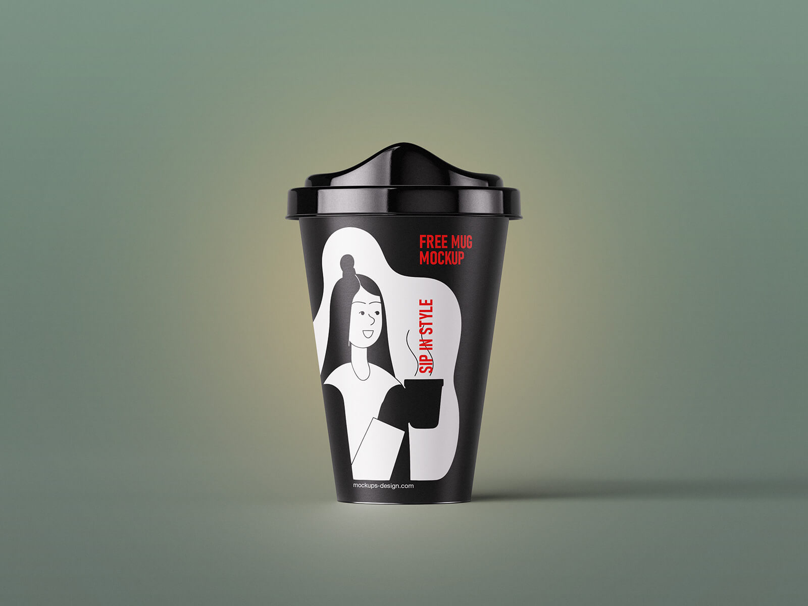 Free Plastic Coffee Mug Mockup PSD