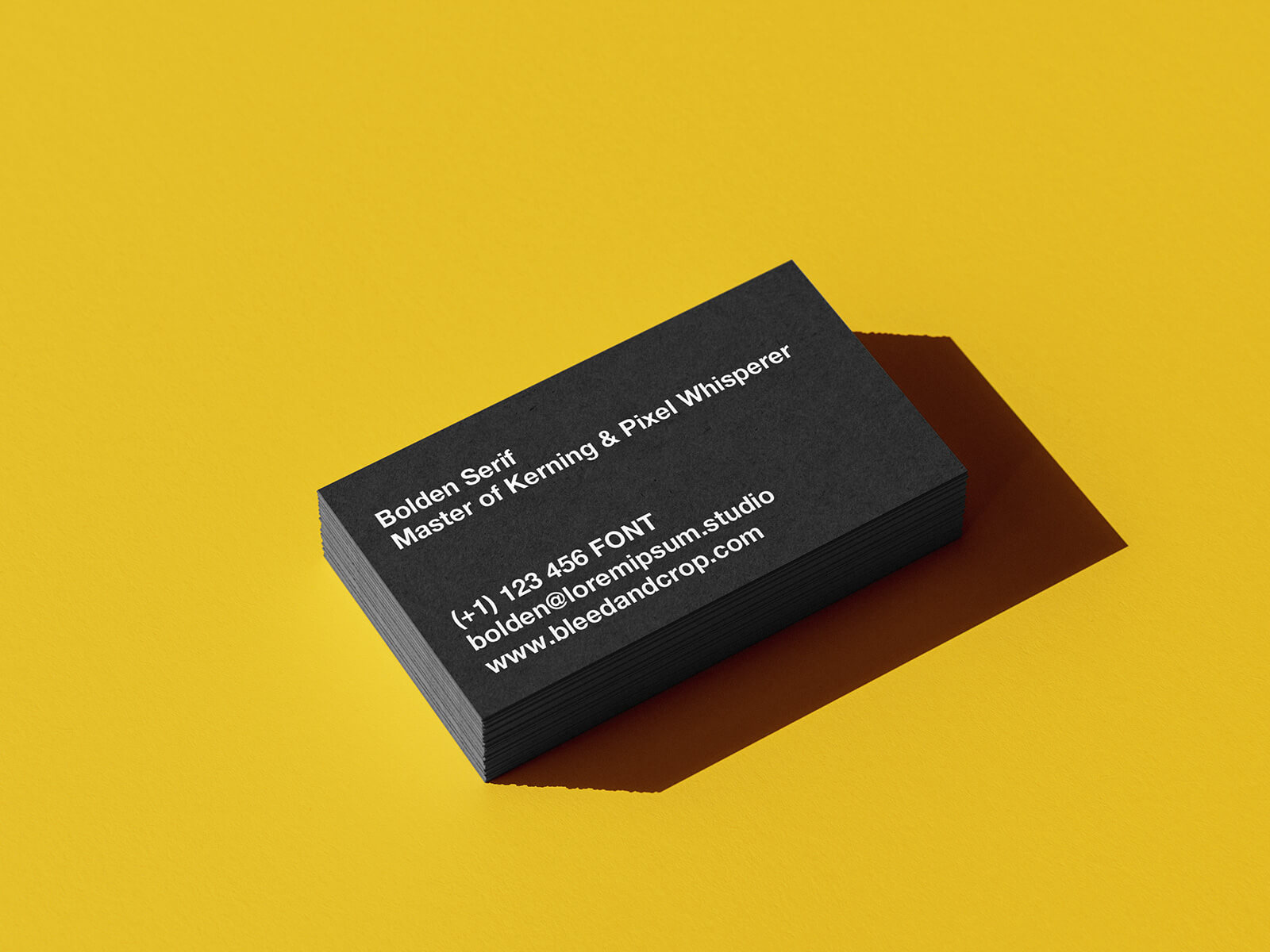 Free Stacked 3.5 x 2 Business Card Mockup PSD
