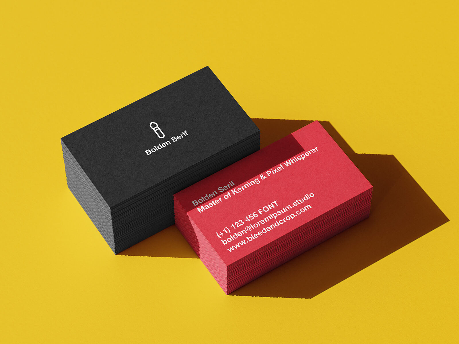 Free Stacked 3.5 x 2 Business Card Mockup PSD