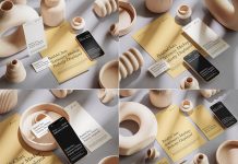 Free Elegant Decorative Stationery Mockup PSD