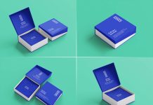 Free Elegant Jewelry Gift Box Mockup PSD