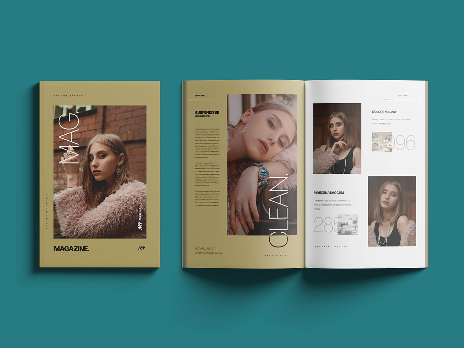 Free 11×17" Title / Open Magazine Mockup PSD