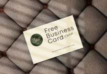 Free 3D Rendered Business Card Mockup PSD