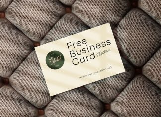 Free 3D Rendered Business Card Mockup PSD