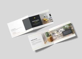 Free-A4-Landscape-Bi-fold-Brochure-Mockup-PSD