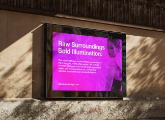 Free Backlit Urban Mounted Billboard Mockup PSD Set