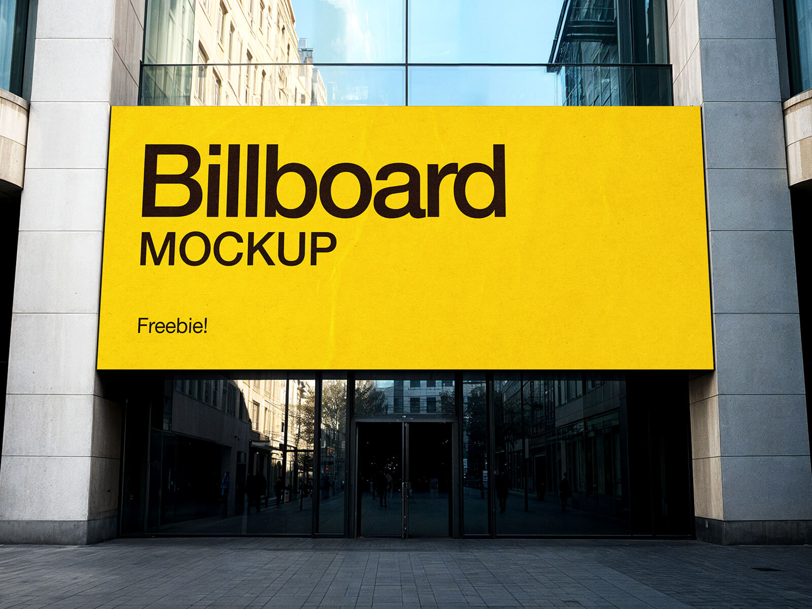 Free Building Fascia Billboard Mockup PSD