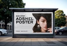 Free-Bus-Stop-Adshel-Poster-Mockup-PSD