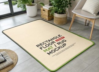 Free Floor Mat / Rug Mockup PSD