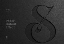 Free Letterpressed Dark Paper Logo Mockup PSD