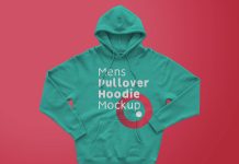 Free Men's Pullover Hoodie Mockup PSD