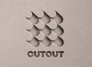 Free Paper Cutout Text Effect Logo Mockup PSD