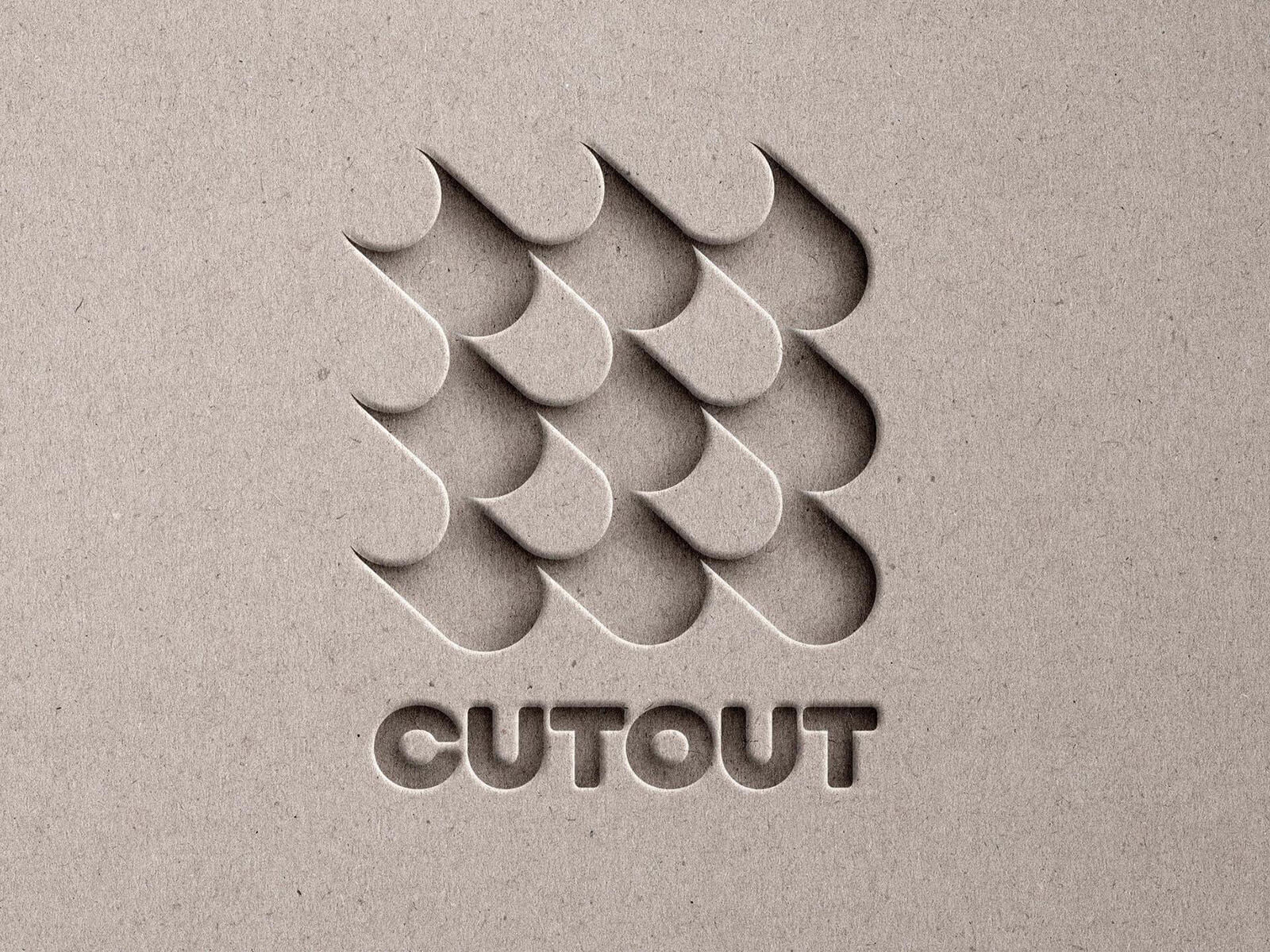Free Paper Cutout Text Effect Logo Mockup PSD