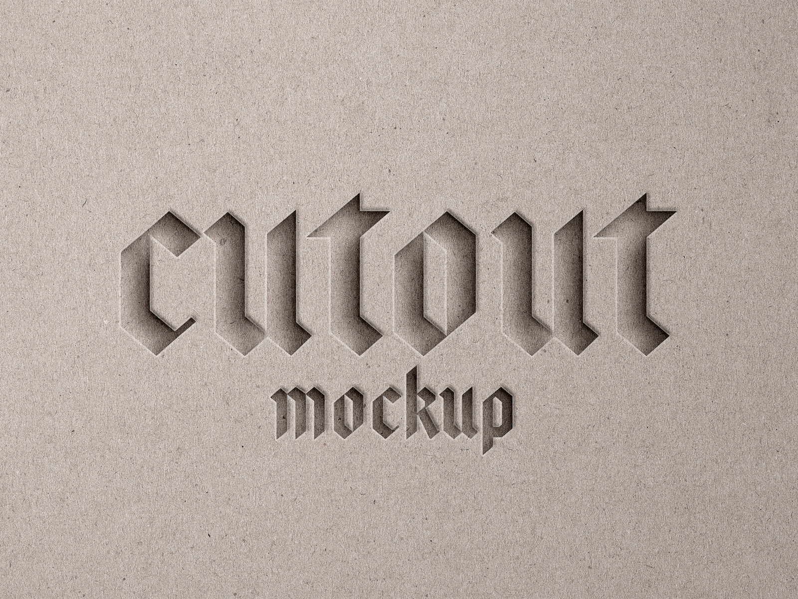 Free Paper Cutout Text Effect Logo Mockup PSD