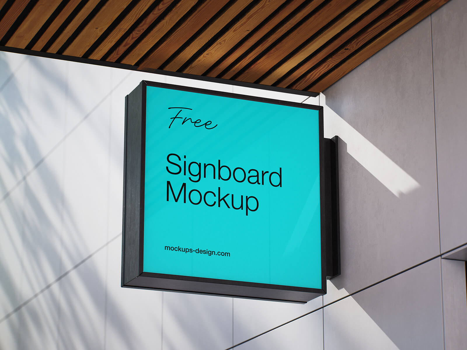 Free Premium Signboard Mockup PSD