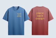 Free Regular Fit Front/Back T-Shirt Mockup PSD