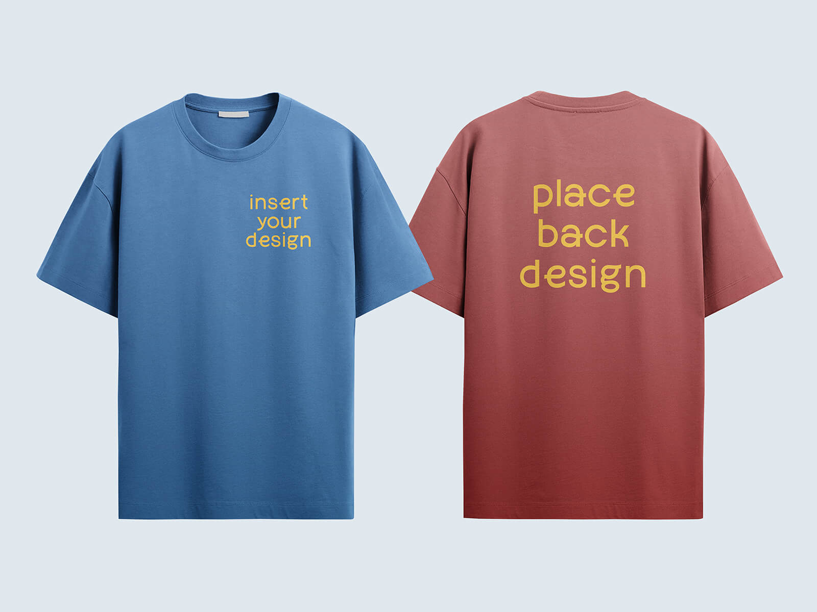 Free Regular Fit Front/Back T-Shirt Mockup PSD