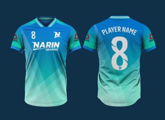 Free Soccer / Football Jersey Mockup Template PSD