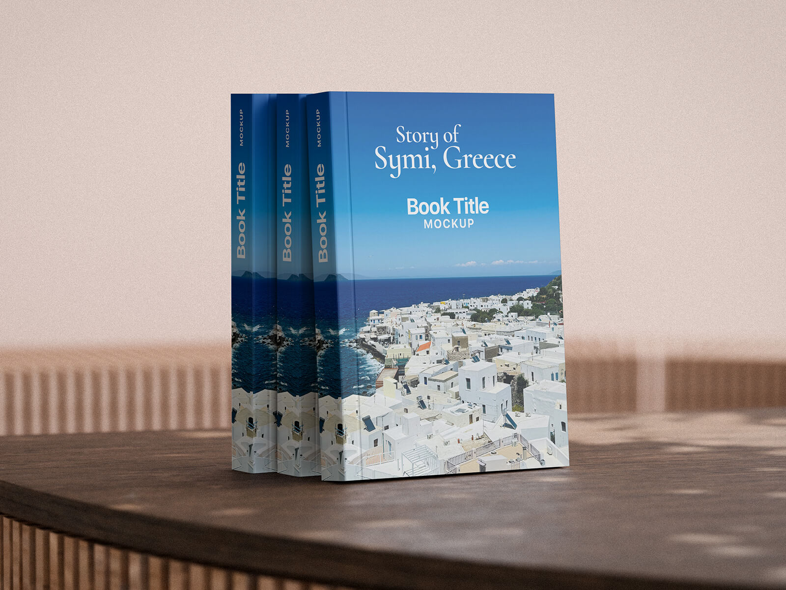 Free Spine & Book Title Cover Mockup PSD