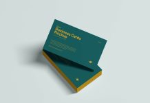 Free Stacked Business Card Mockup PSD
