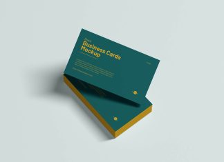 Free Stacked Business Card Mockup PSD