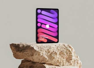 Free Vertical iPad Mini Mockup PSD