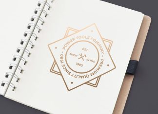 Free Vintage Golden Logo Mockup PSD