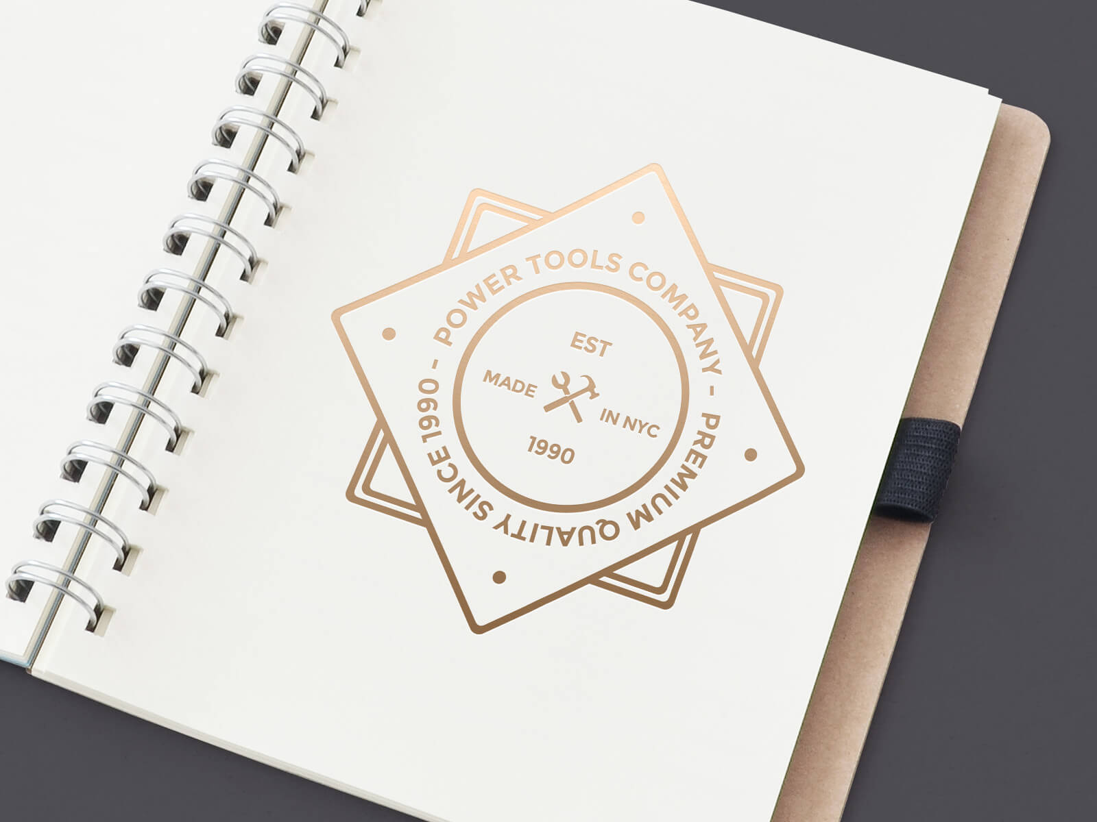 Free Vintage Golden Logo Mockup PSD