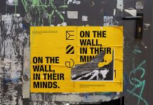 Free Teared Wheat Paste Poster Mockup PSD