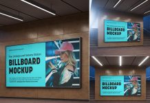 Free Underground Subway Billboard Mockup PSD