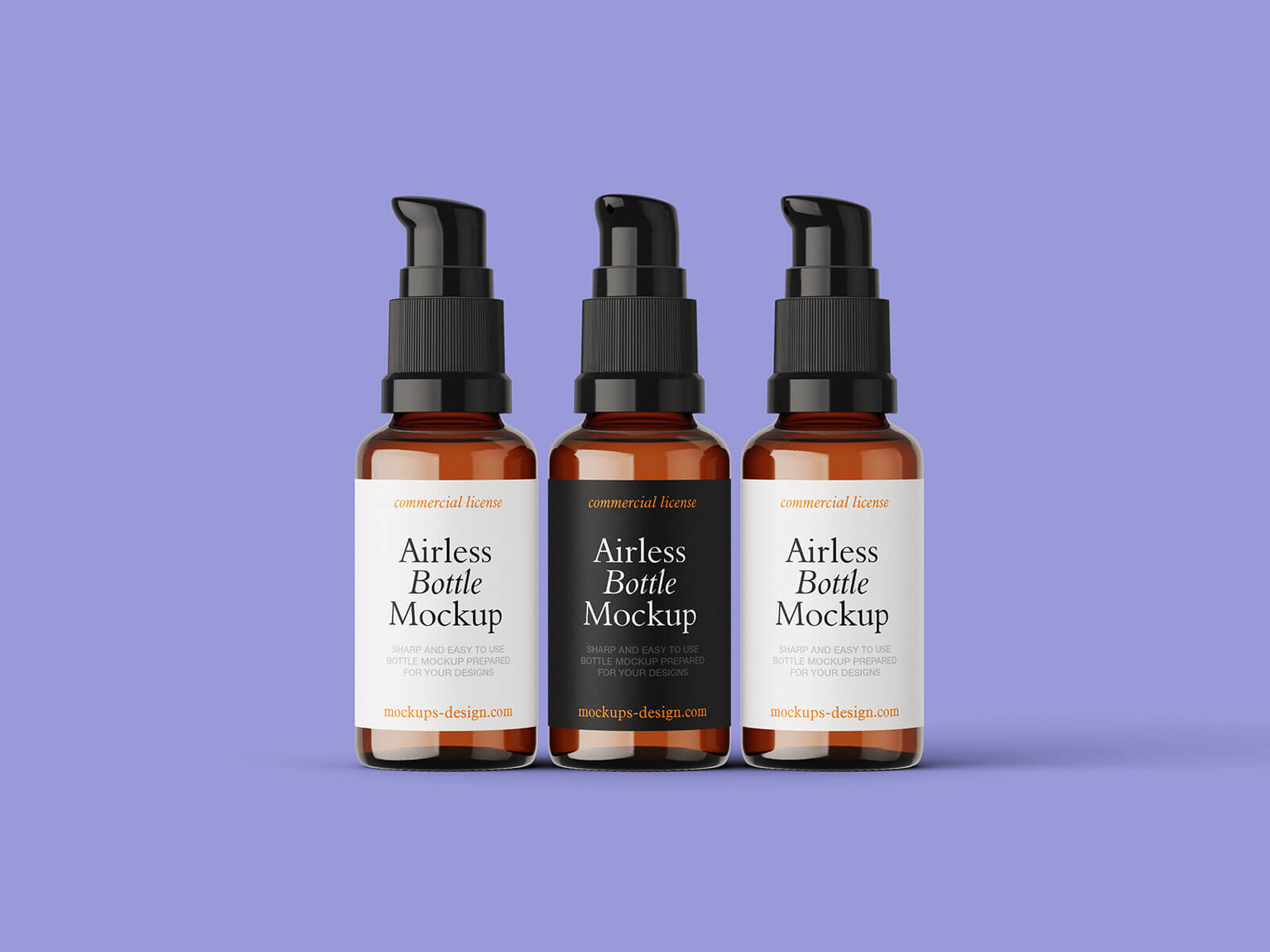 Free Airless Pump Bottle Mockup PSD