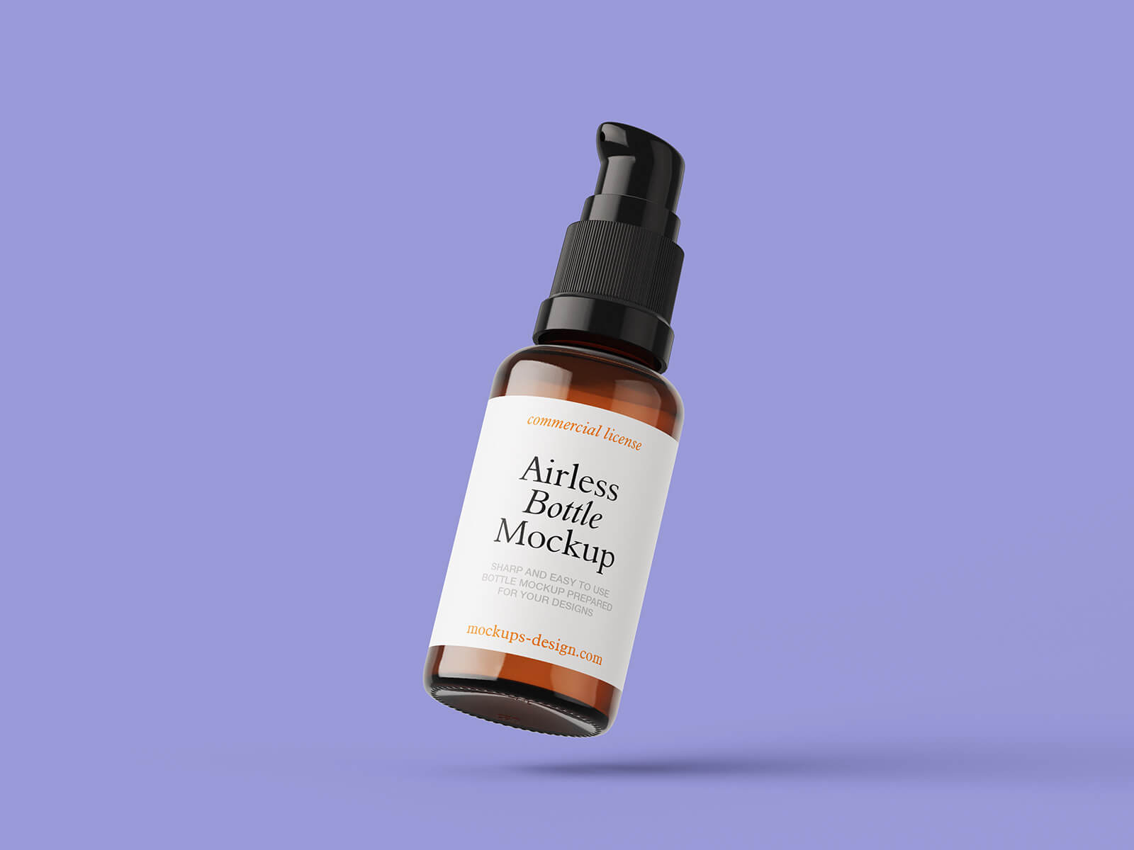 Free Airless Pump Bottle Mockup PSD