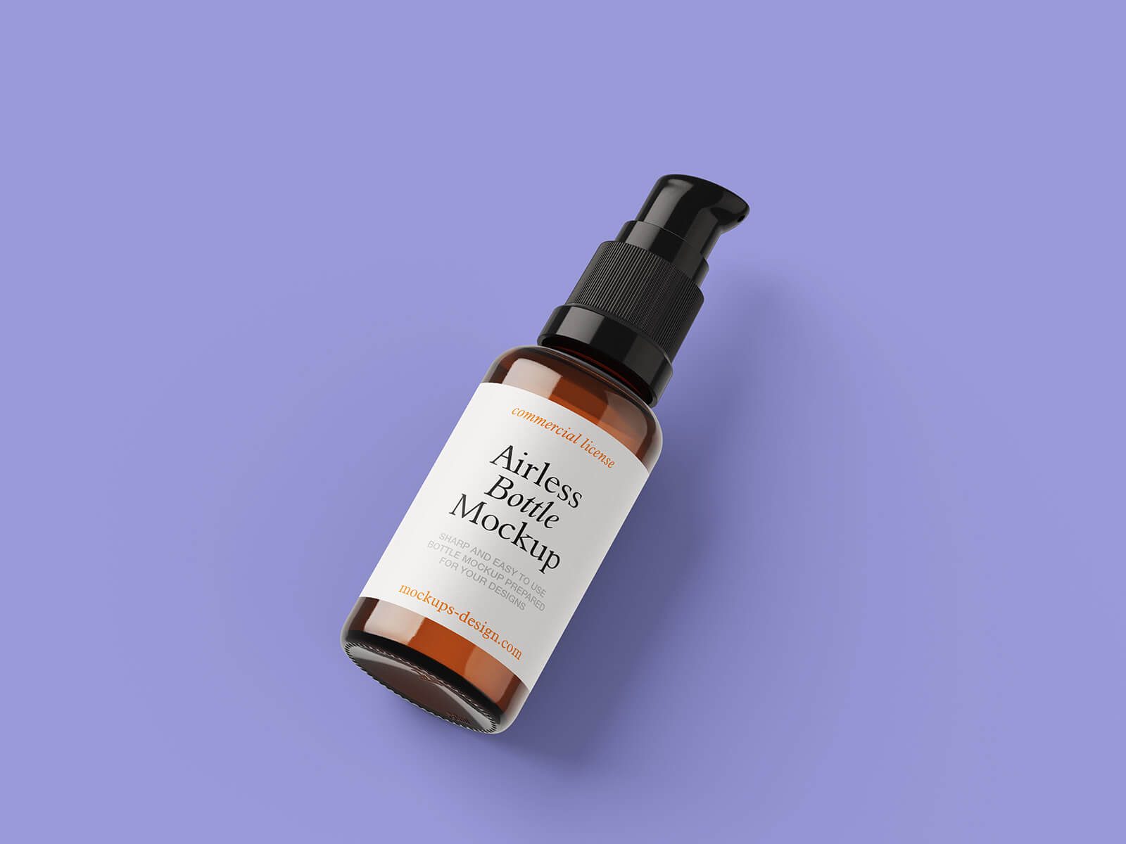 Free Airless Pump Bottle Mockup PSD