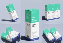 Free Medicine Packaging Box Mockup PSD