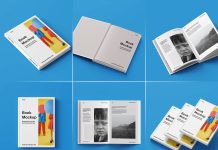 Free Simple Hardcover Book Mockup PSD