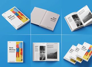 Free Simple Hardcover Book Mockup PSD