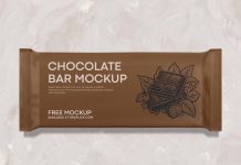 Free Candy / Chocolate Bar Packaging Mockup PSD